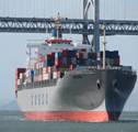 Cosco Container Ship Near Bay Bridge 2 by darinmarshall.